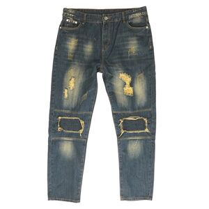 MLANM Vogue Brand Mens Jeans Blue Size 36 X 31